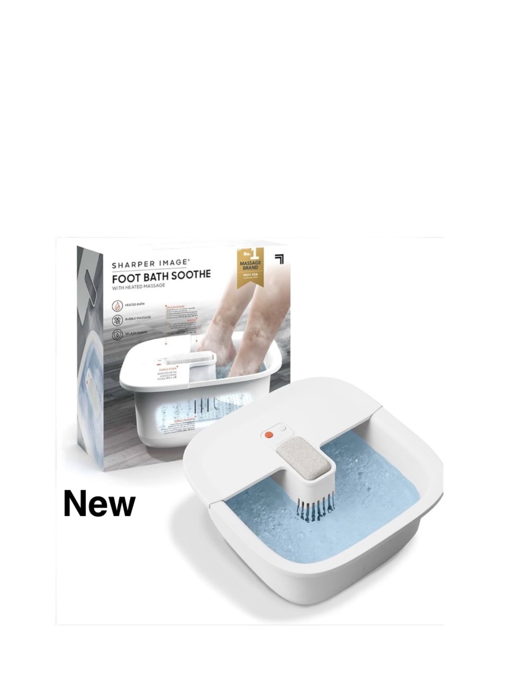 New Sharper Image SpaHaven Sooth Foot Bath with Heated Massage 1014496 ⭐️⭐️⭐️⭐️